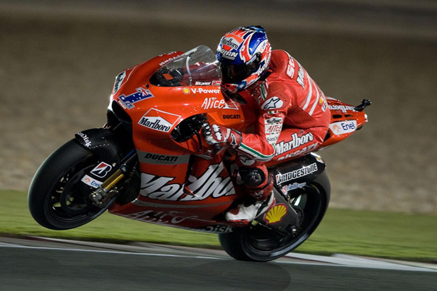 Motogp Casey Stoner Not Fussed About Front Qualifying Tyre Mcn